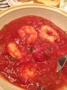 shrimp with tomato and chile